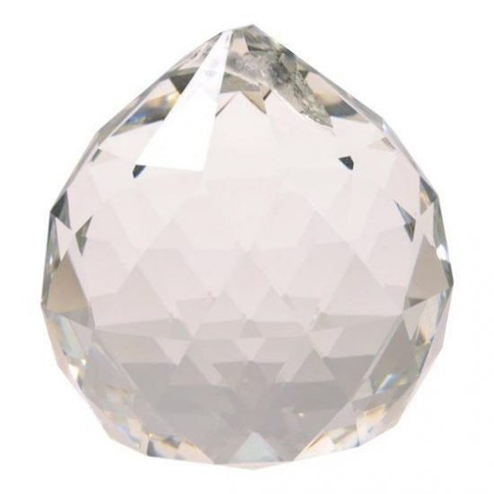 Regenboogkristal bol transparant 3 cm