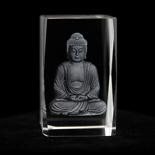 Leveringsproblemen - Kristal laser Boeddha rechthoekig