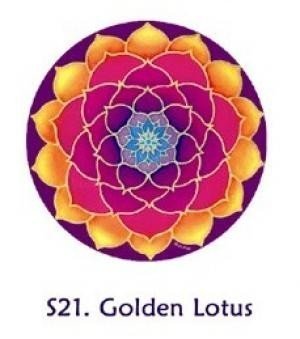 Raamsticker gouden lotus