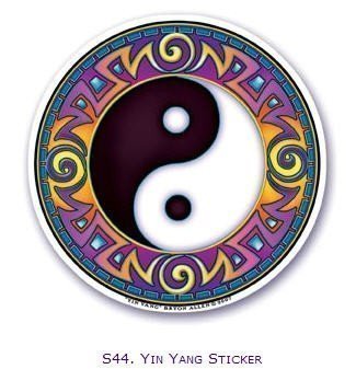 Raamsticker yin yang