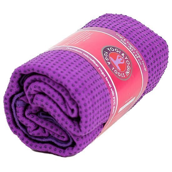 Yoga handdoek siliconen antislip paars